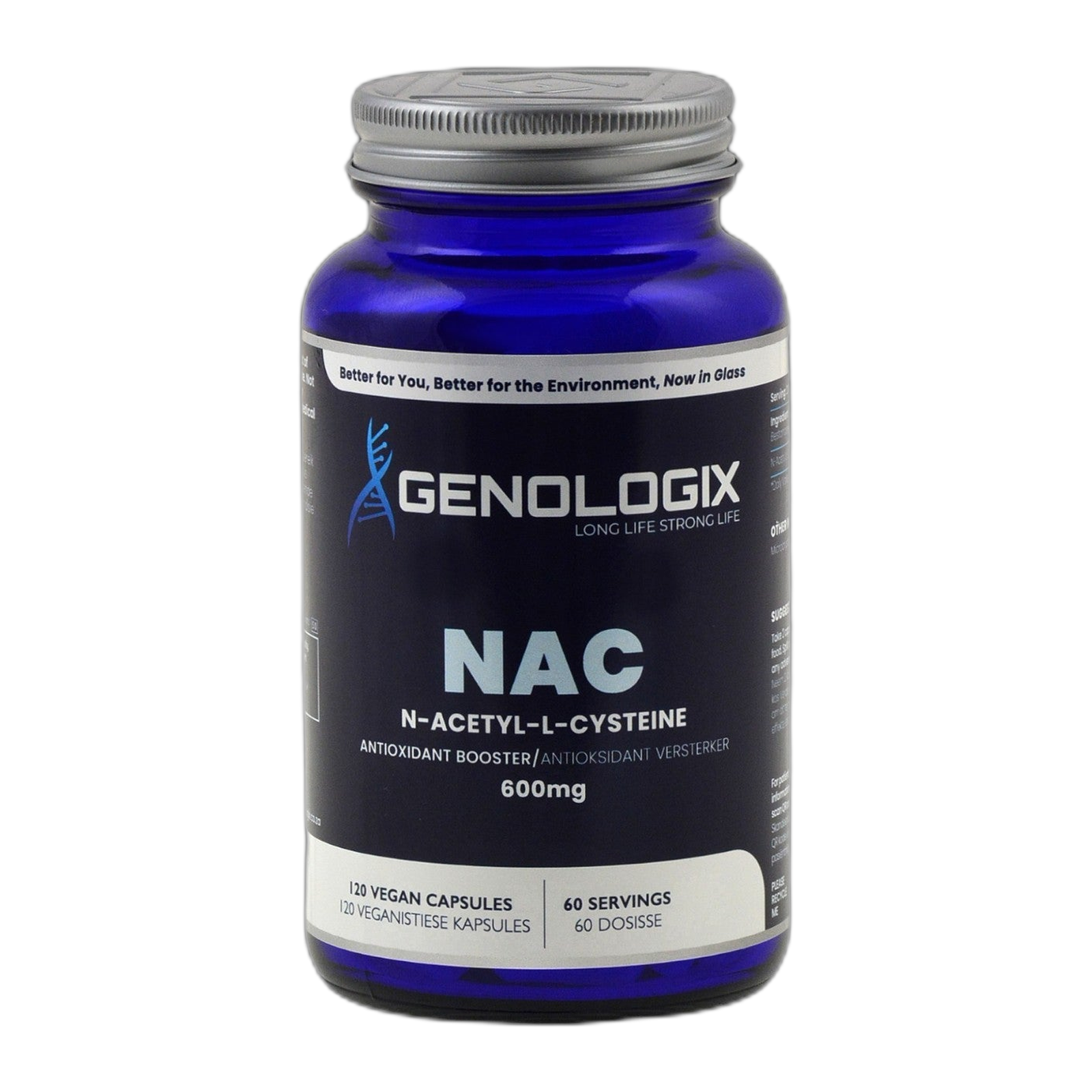 NAC (N-Acetyl L-Cysteine) 600mg (60 servings x 120 capsules)